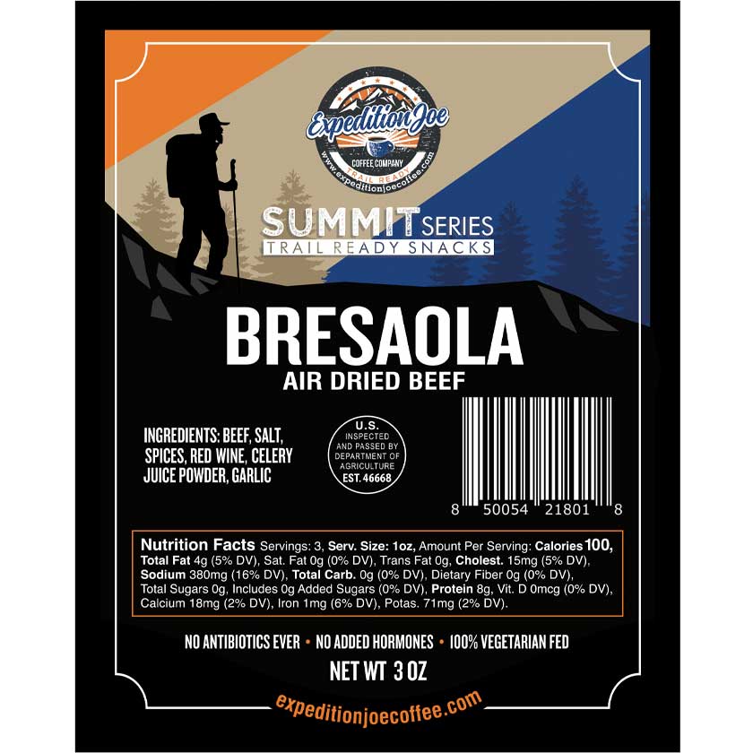 Our Bresaola (air-dried beef) is packed with protein and flavor; the perfect snack on-the-go!