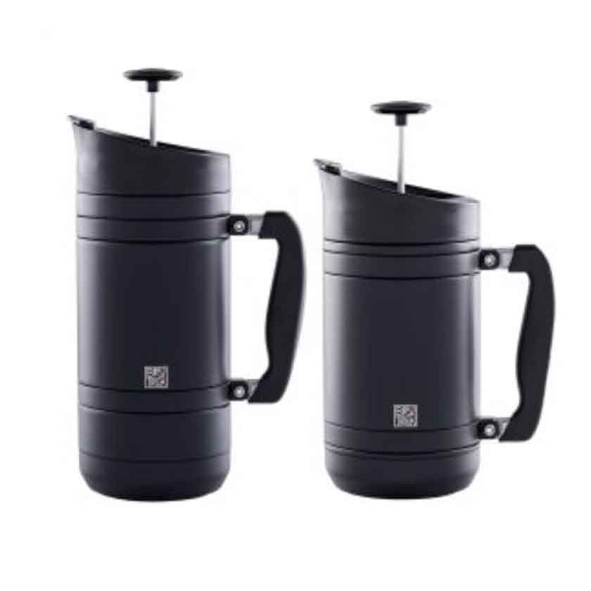 French Press with Bru-Stop Large 48oz Brush Steel