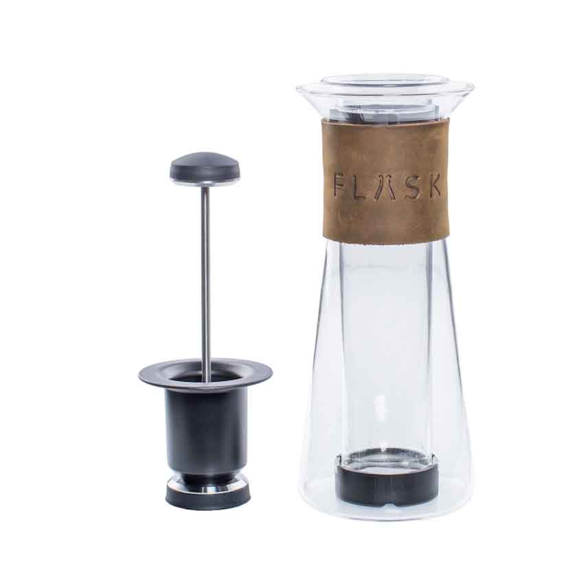 Flask french press coffee maker