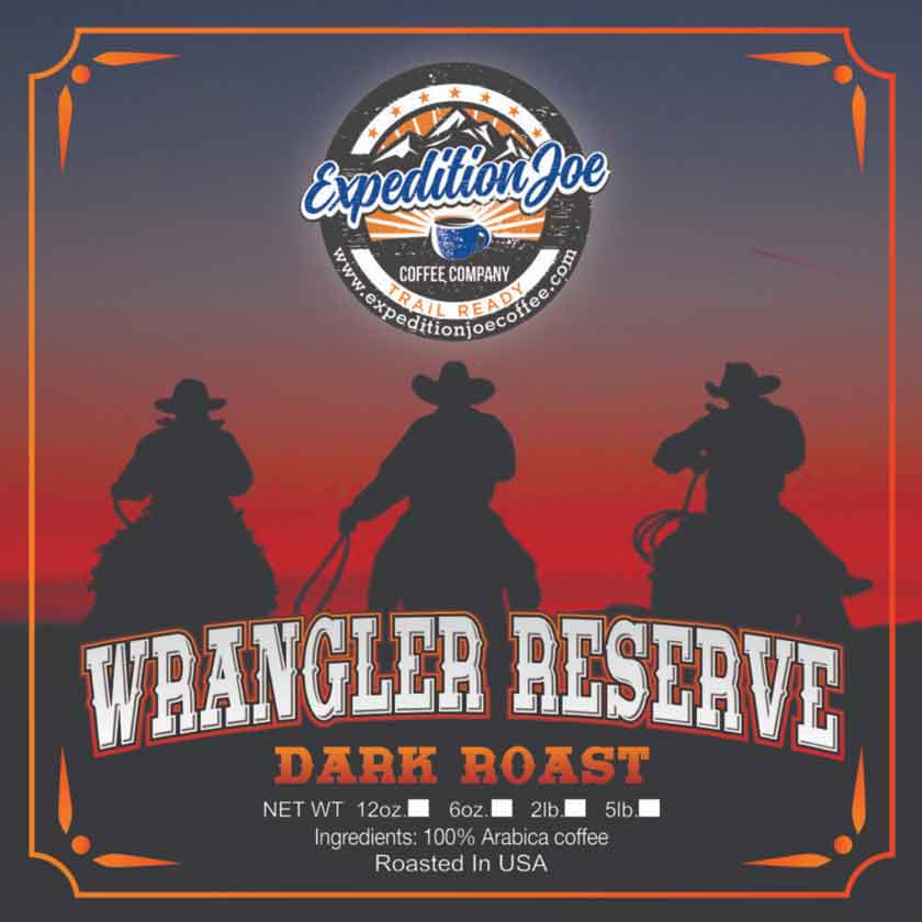 Wrangler Reserve dark roast coffee